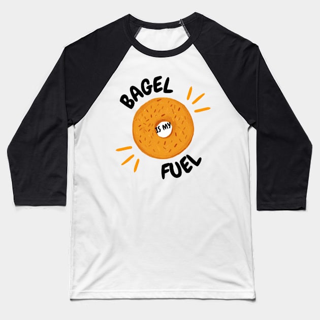 Bagel is my Fuel Baseball T-Shirt by EMMONOVI